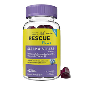 Gummies RESCUE PLUS Sleep & Stress Support 60 unités, packaging avant