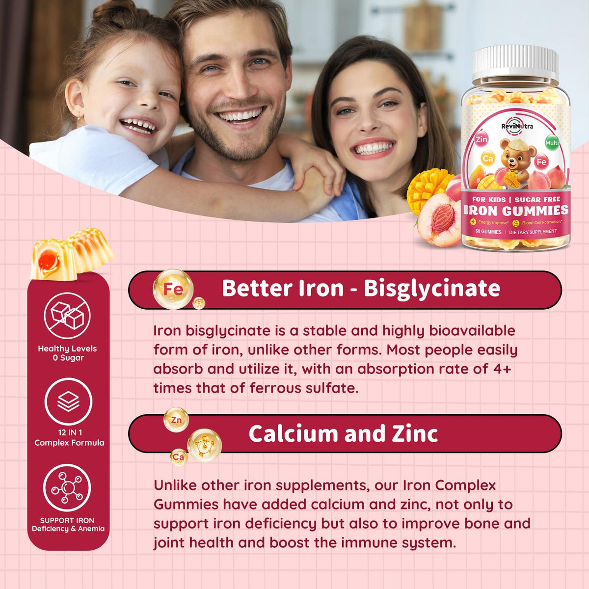 Gummies ReviNutra avec un mélange de vitamines essentielles