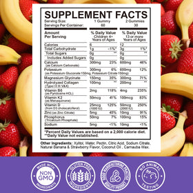 Gummies ReviNutra Calcium Potassium Magnésium avec étiquette