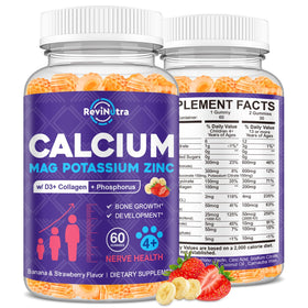 Gummies ReviNutra Calcium Potassium Magnésium pot de 60 gummies