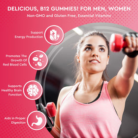 Gummies ReviNutra Vitamine B12 5000 mcg avec informations nutritionnelles