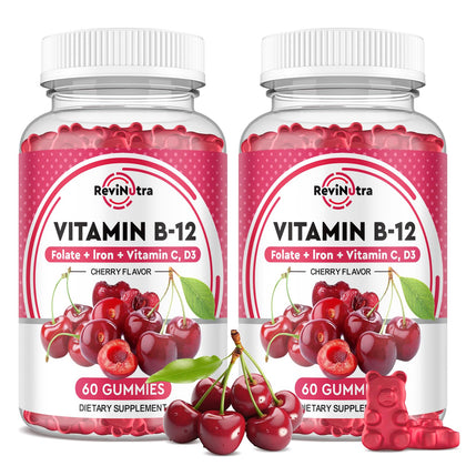 Gummies ReviNutra Vitamine B12 5000 mcg vue de face avec emballage