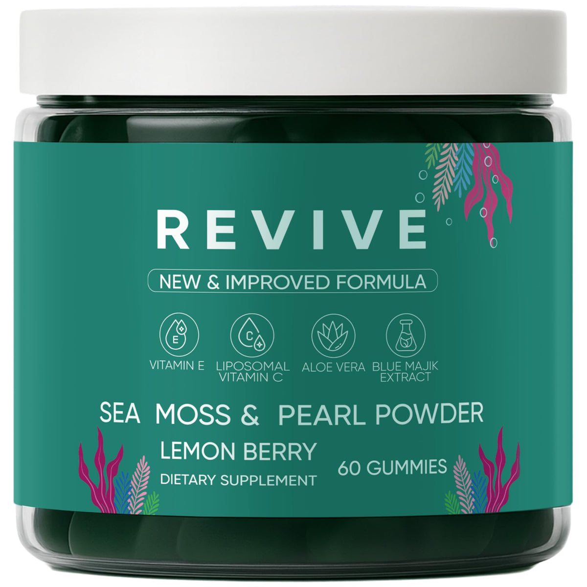 Gummies Revive Neonomicon en pot avec 60 gummies tropicales