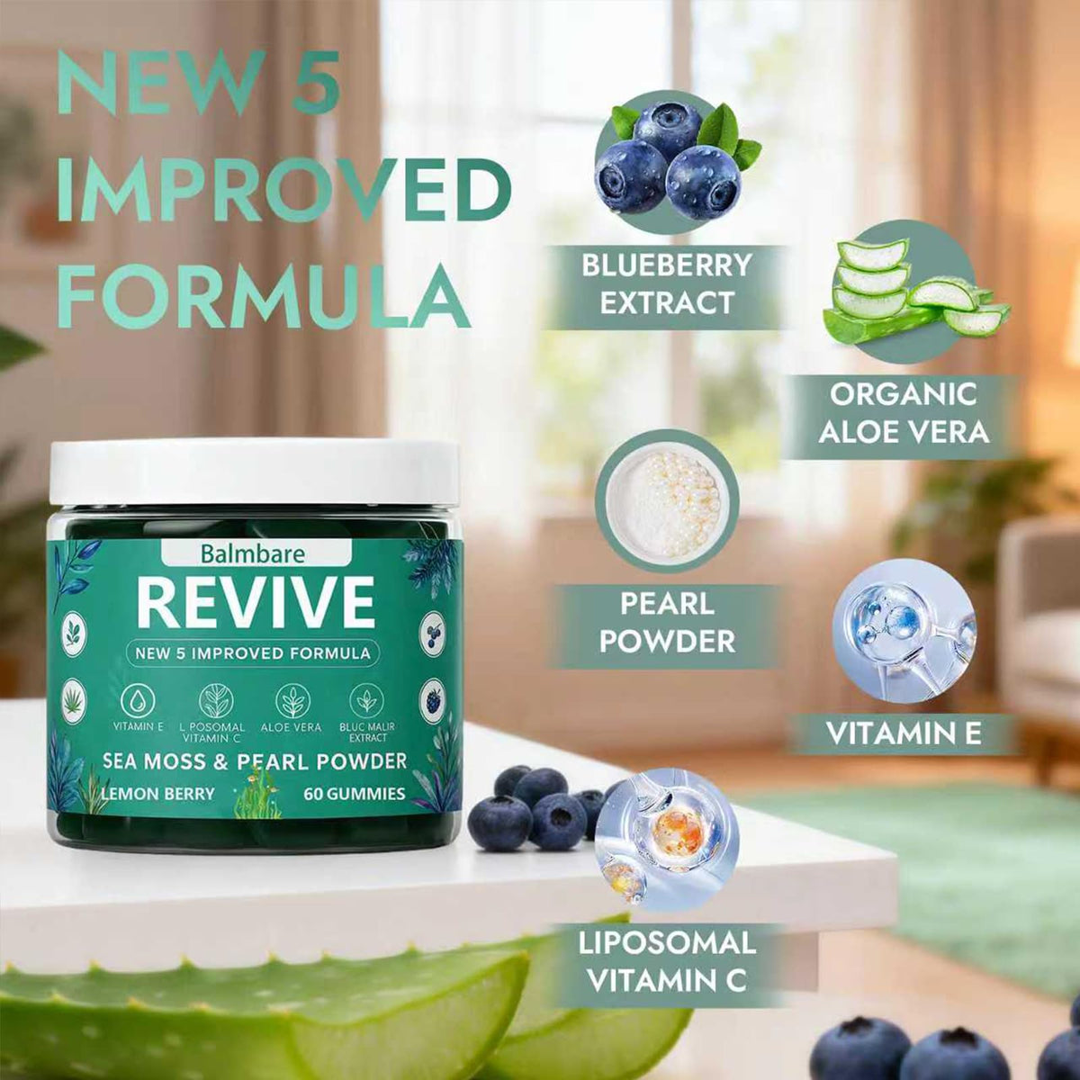 Gummies ReviveNerve, texture et couleur des bonbons