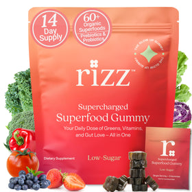 Gummies Rizz 60+ superfoods en paquet avant