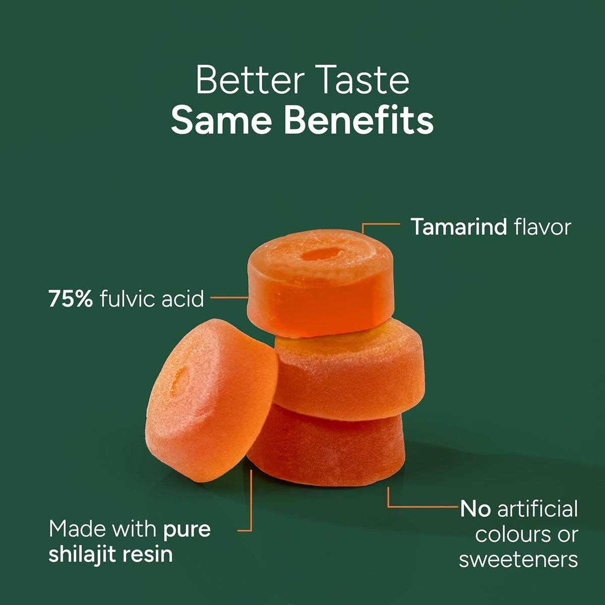 Gummies ROOT LABS dans une main avec des éléments naturels
