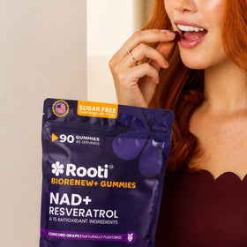 Gummies ROOTI avec étiquetage végan et sans sucre