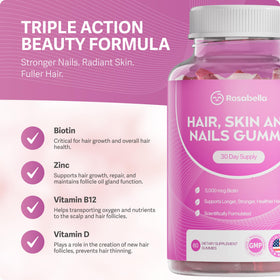 Gummies Rosabella avec une main tenant deux gummies