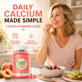 Gummies RUNUAN Calcium Citrate sur un fond blanc