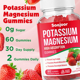 Gummies Saajoor avec fruits frais en arrière-plan