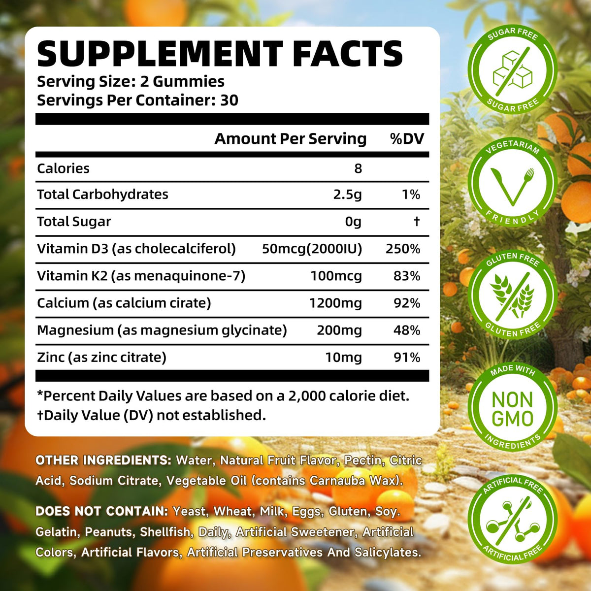 Gummies Saajoor avec vitamine D3 et K2