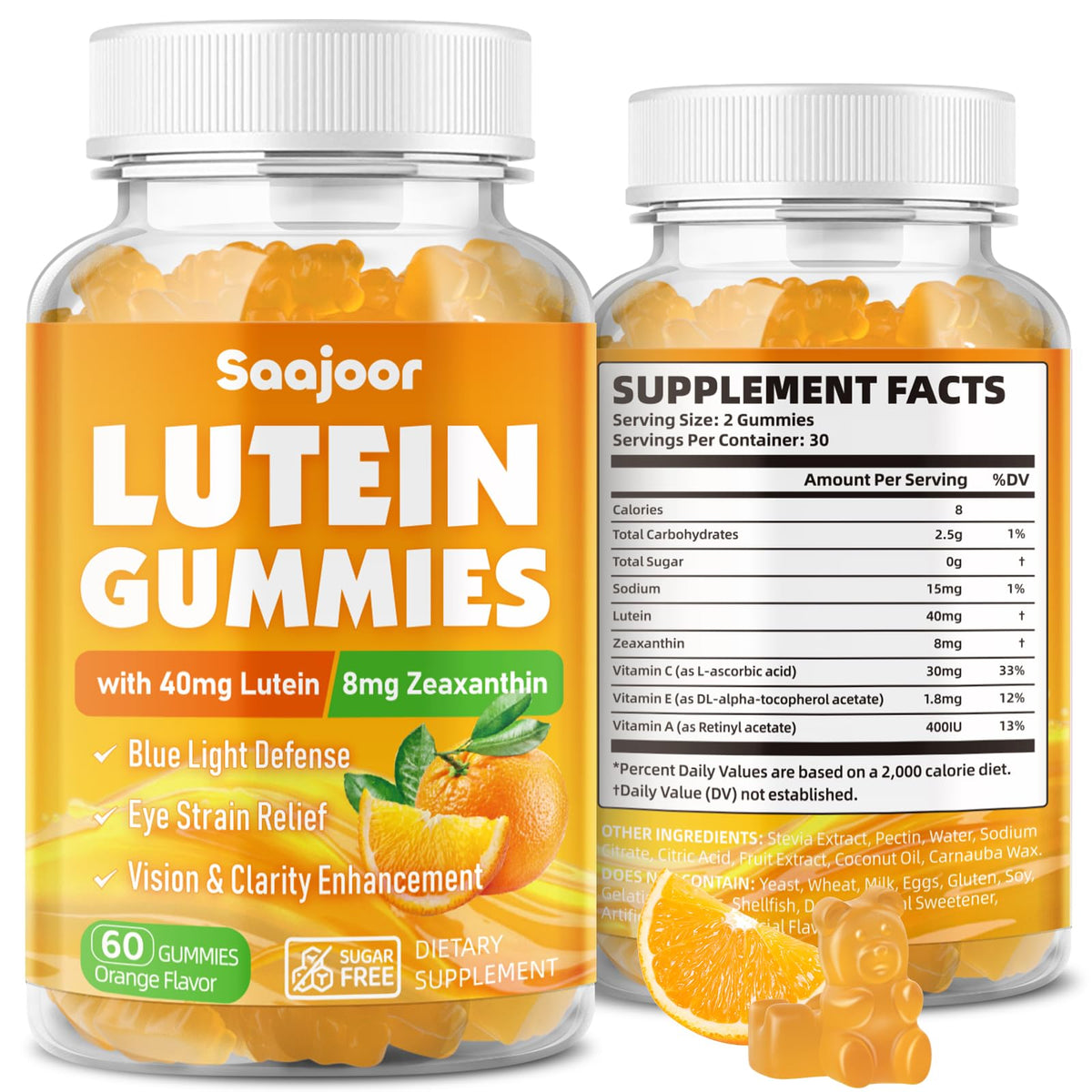 Gummies Saajoor de Luteine et Zeaxanthine en emballage avant