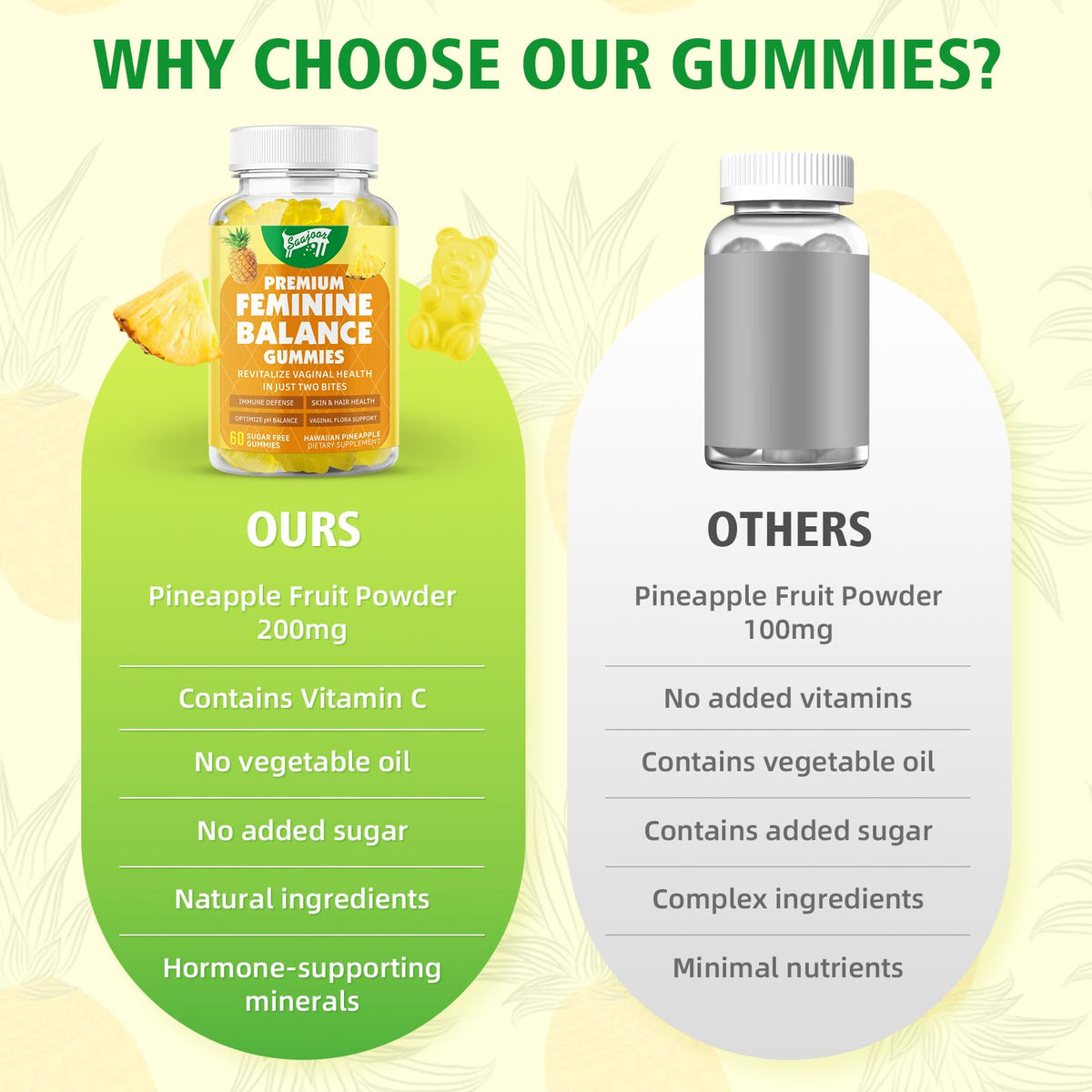 Gummies Saajoor Équilibre Féminin dans un sac de transport