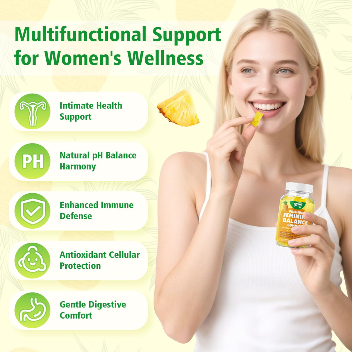 Gummies Saajoor Équilibre Féminin sur une table