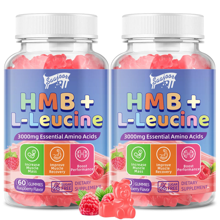 Gummies Saajoor HMB et L-Leucine 3000mg en boîte de 120 pièces