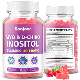 Gummies Saajoor Myo-Inositol et D-Chiro Inositol 60 unités vue de face