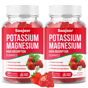 Gummies Saajoor Potassium Magnésium 120 comprimés devant l'emballage