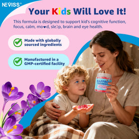 Gummies Saffran + Magnésium NEVISS avec des ingrédients naturels