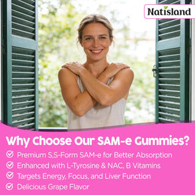 Gummies SAM-e NATISLAND avec L-Tyrosine, prise en main