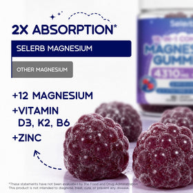 Gummies Selerb avec un verre d'eau à côté