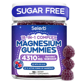 Gummies Selerb Complex Magnésium 18 en 1, pot de 90 gummies