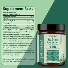 Gummies SERSANVE avec une pomme verte à côté