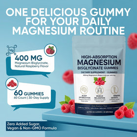 Gummies SERSANVE de magnésium bisglycinate, vue de côté avec étiquette