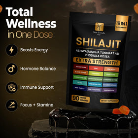 Gummies Shilajit 19 en 1 avec bouchon ouvert