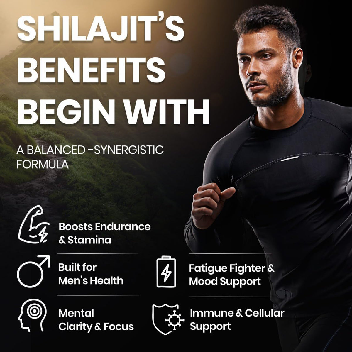 Gummies Shilajit alloza sur une table, ambiance naturelle