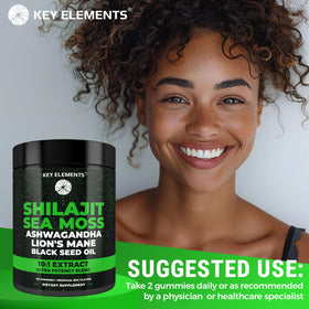 Gummies Shilajit Bio avec Algues Marines dans une main