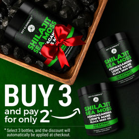 Gummies Shilajit Bio avec Algues Marines sur fond blanc