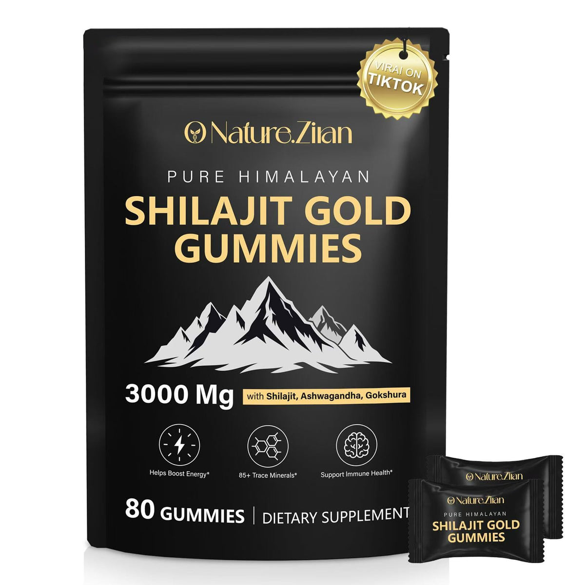 Gummies Shilajit Bio O NATURE. ZIRAN boîte de 80 gummies