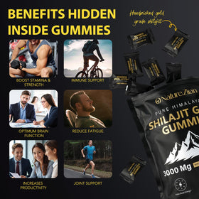 Gummies Shilajit Bio O NATURE. ZIRAN en gros plan