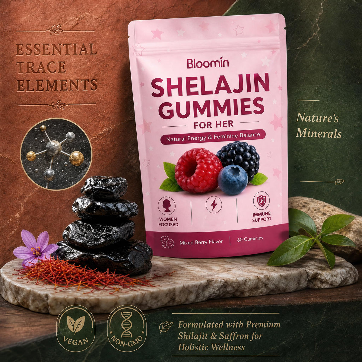 Gummies Shilajit Bodylove Mask dans un sac de sport