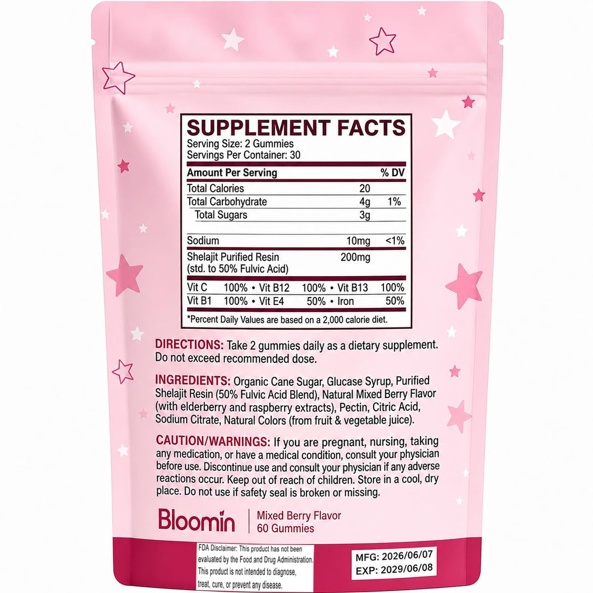 Gummies Shilajit Bodylove Mask dans un tiroir de bureau