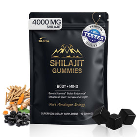 Gummies Shilajit DLNIA 13-en-1 avec KSM-66 Ashwagandha, vue de devant