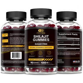 Gummies Shilajit Effective Nutra à côté d'une tasse de thé