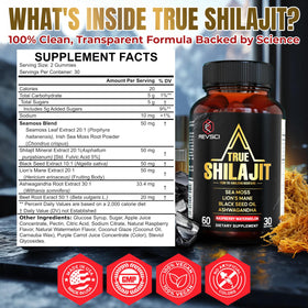 Gummies Shilajit, gros plan sur une gummy