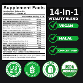 Gummies Shilajit Himalayen Bio AyBet ouvertes avec quelques gummies à côté