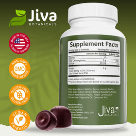Gummies Shilajit Jiva Botanicals dans une main