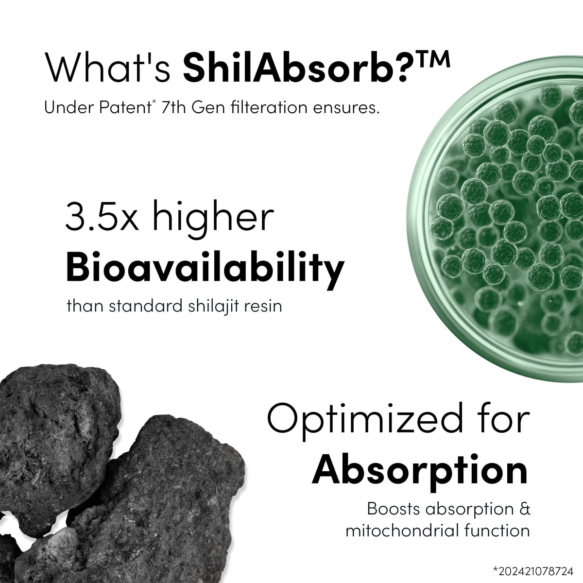 Gummies Shilajit Man Matters 4000 mg avec un fond naturel