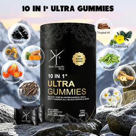 Gummies Shilajit New Trends Shop sur une table