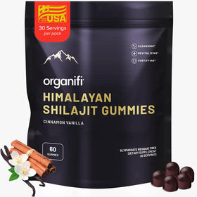 Gummies Shilajit Organifi en boîte de 60 unités, vue de face
