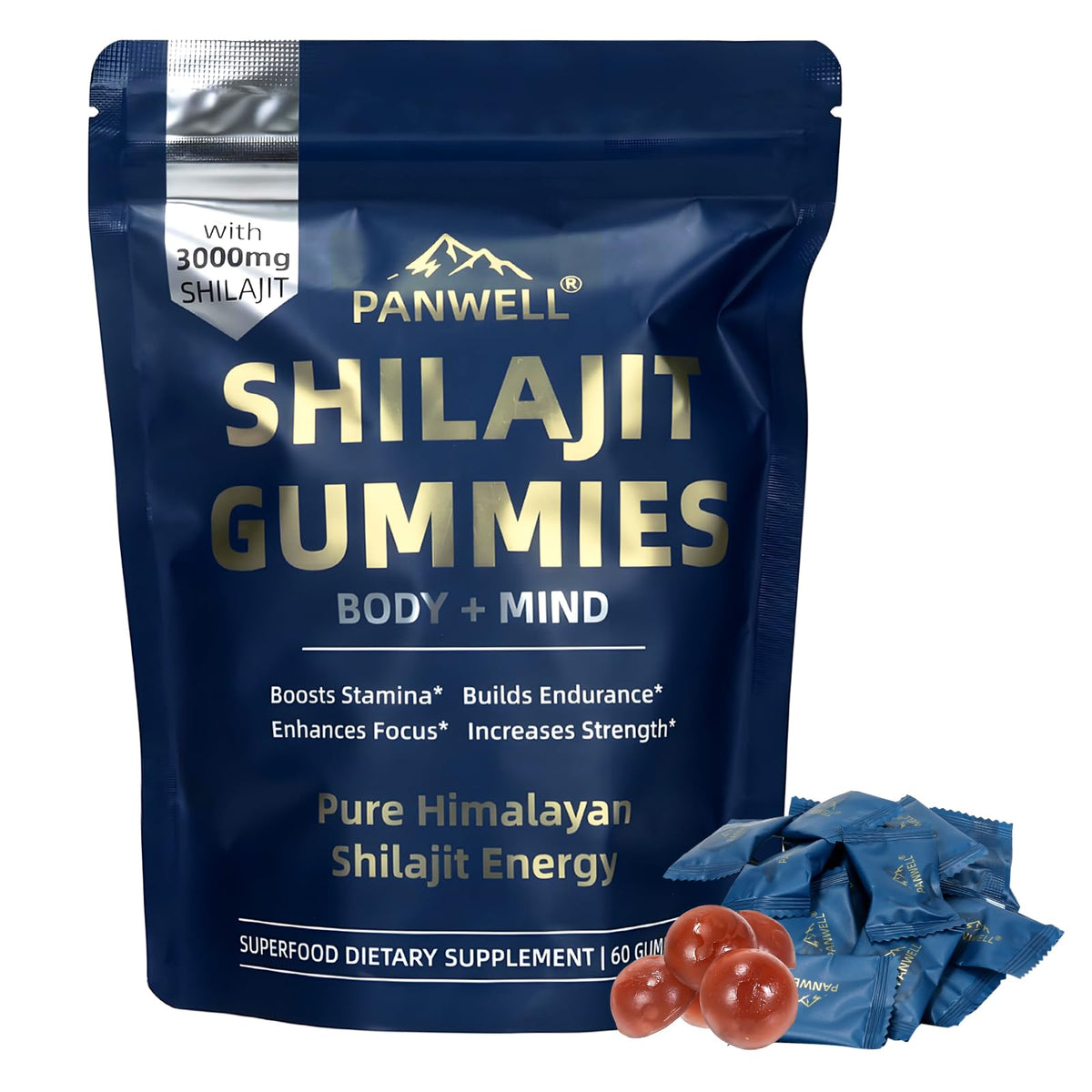 Gummies Shilajit PANWELL 60 unités en pot