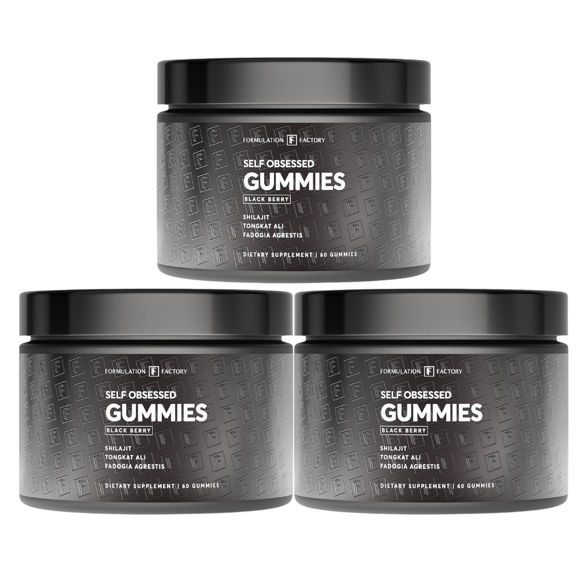 Gummies Shilajit pour hommes, 180 unités, vue de face