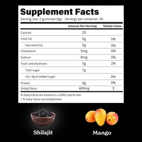 Gummies Shilajit Pur de Better Alt montrant la texture et la couleur des gummies