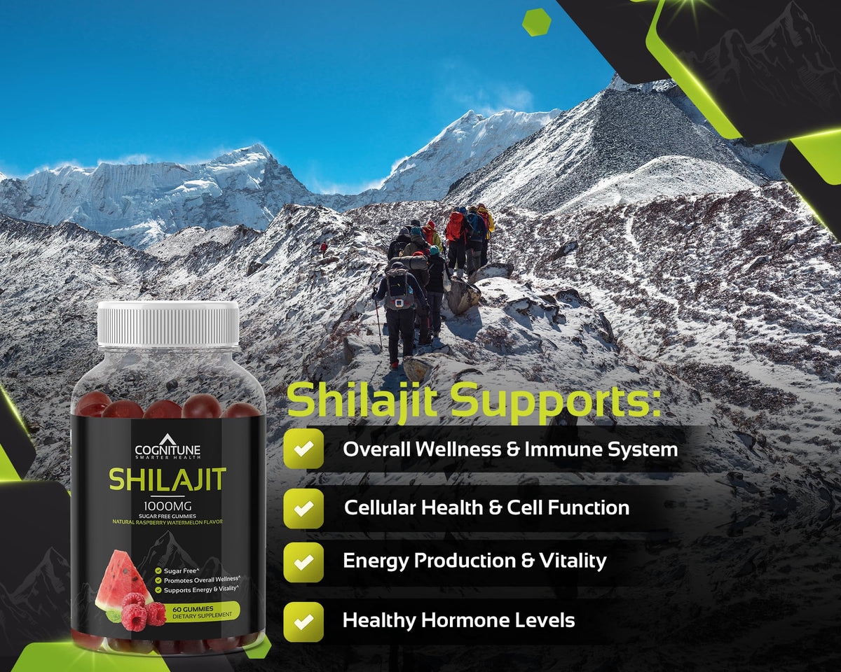Gummies Shilajit Pur Himalayen avec étiquette visible