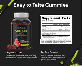 Gummies Shilajit Pur Himalayen dans un bol