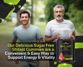 Gummies Shilajit Pur Himalayen de CogniTune en forme de framboise et pastèque