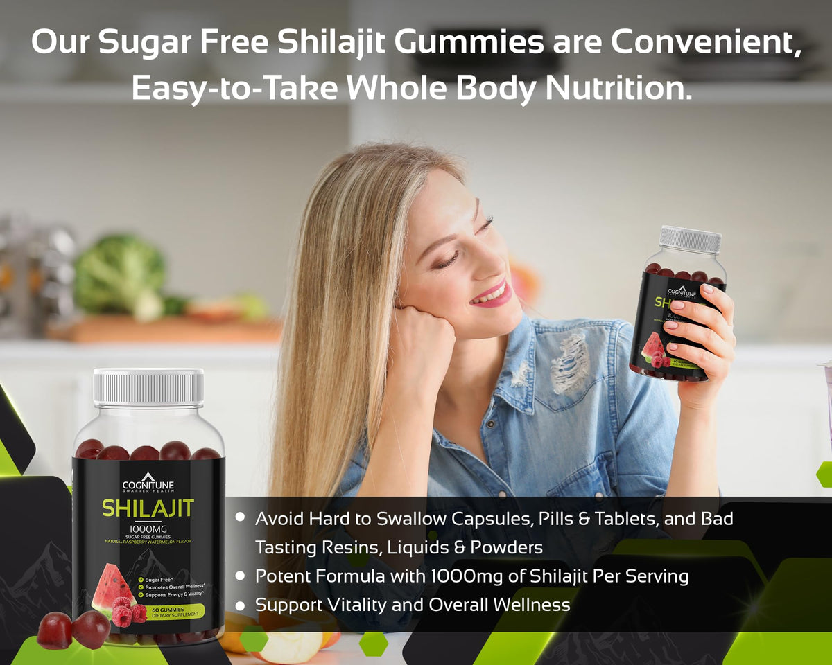 Gummies Shilajit Pur Himalayen sur une table